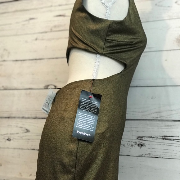 BeBe Gold Cutout Dress - Picture 6 of 8